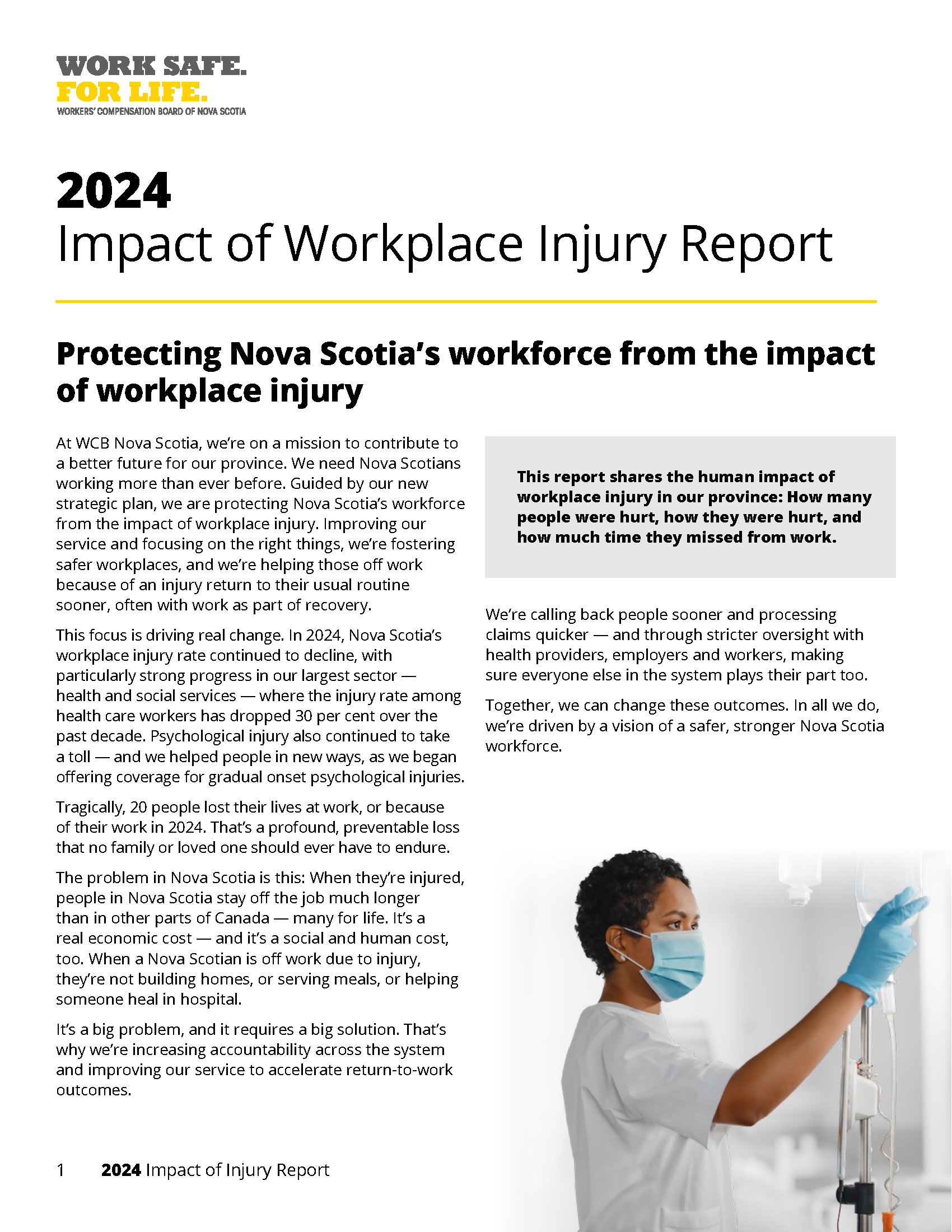 Impact of Workplace Injury Report 2024